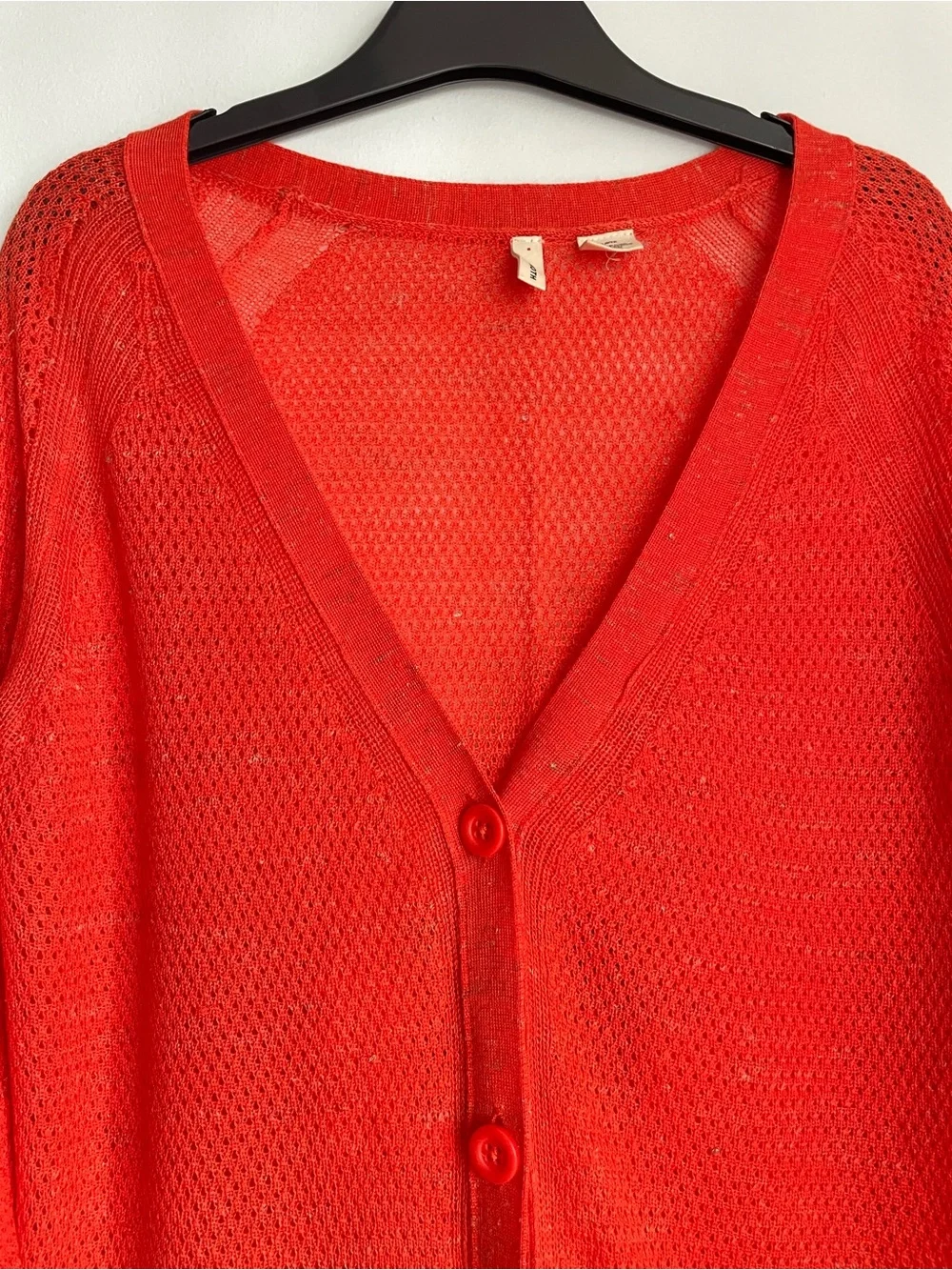 NWOT ANTHROPOLOGIE MOTH Orange & Pink Open Cardigan Sweater - Picture 5 of 12